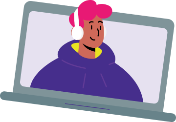 Persona en laptop