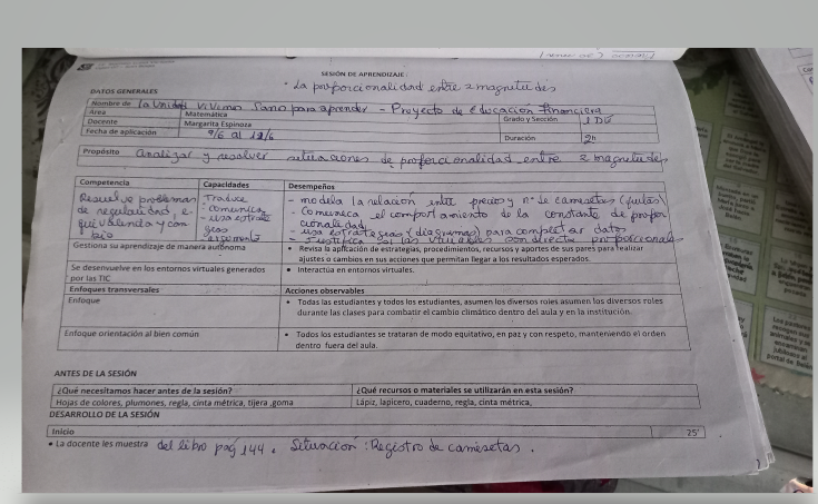 Proporcionalidad entre 2 magnitudes