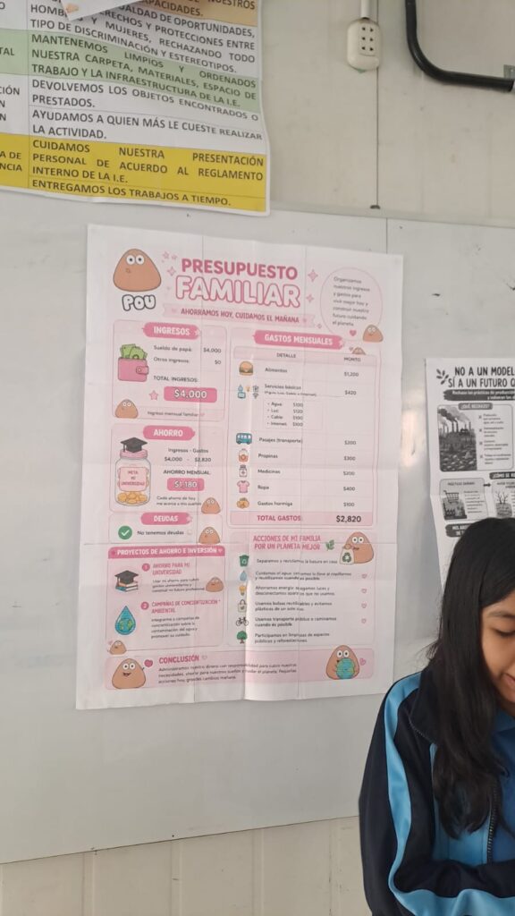 Elaboramos propuestas para enfrentar problemas ambientales y gestionar responsablemente el presupuesto familiar hacia un desarrollo sostenible
