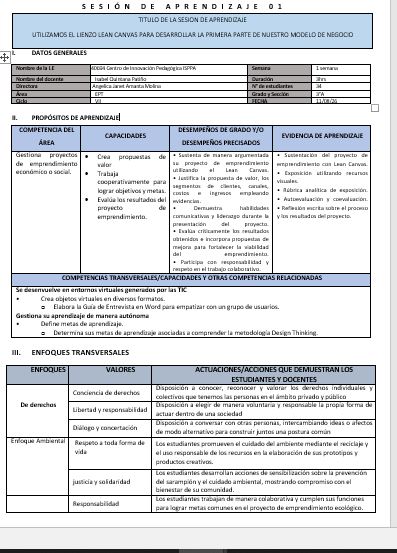 SESION DE APRENDIZAJE