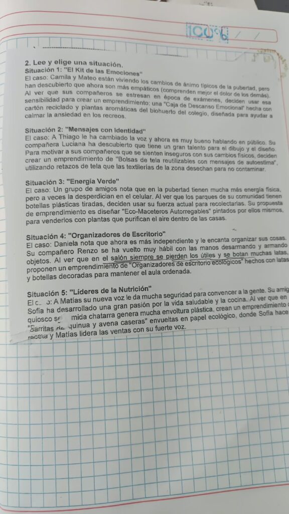 Escuela Integral: Análisis de las ideas de emprendimiento