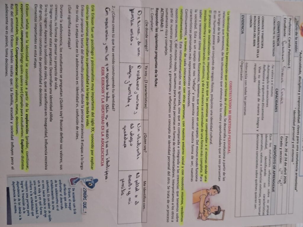 MI IDENTIDAD PERSONAL Y MI ENTORNO