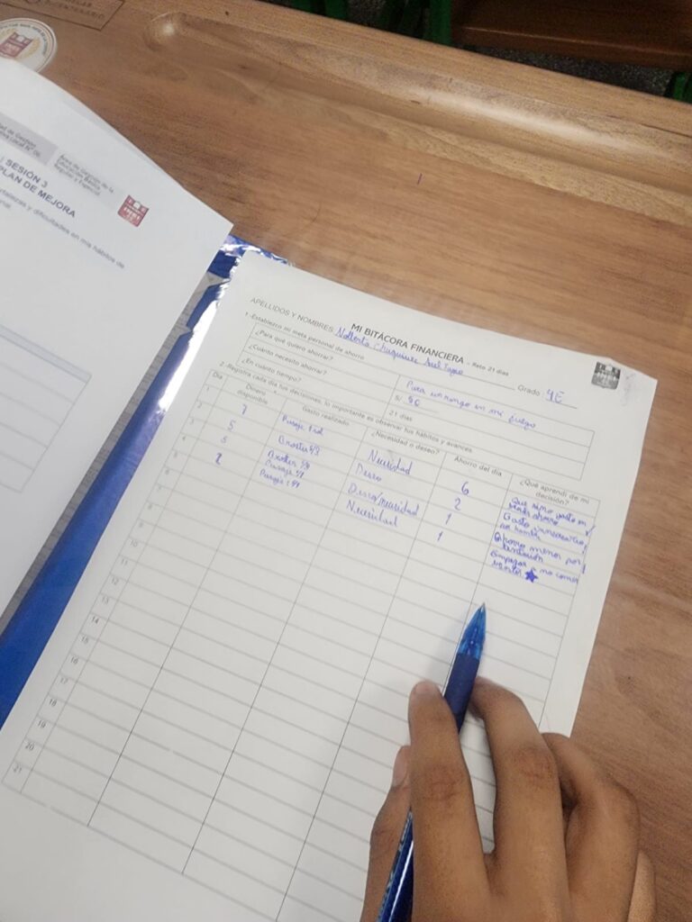 Elaborando su bitácora financiera