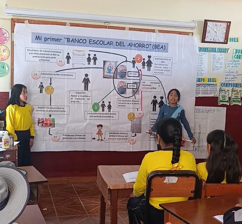 Exposición del funcionamiento del Banco Escolar del Ahorro (BEA)