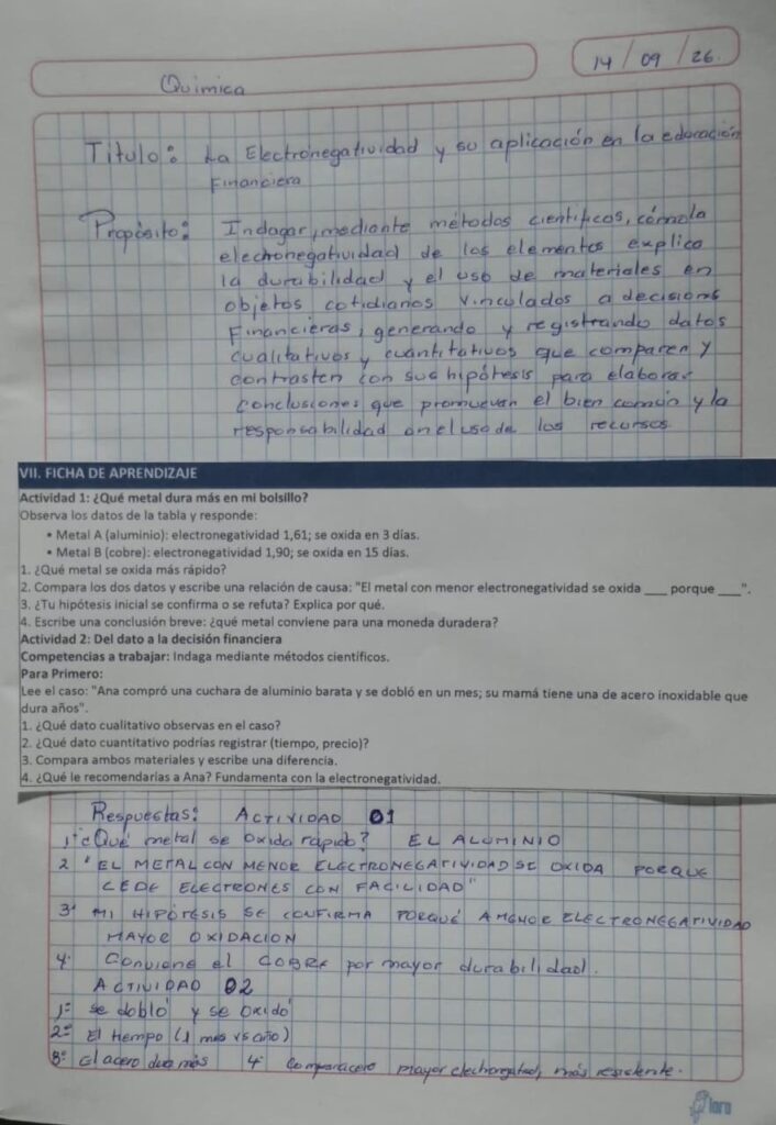 La electronegatividad y su aplicación en la educación financiera