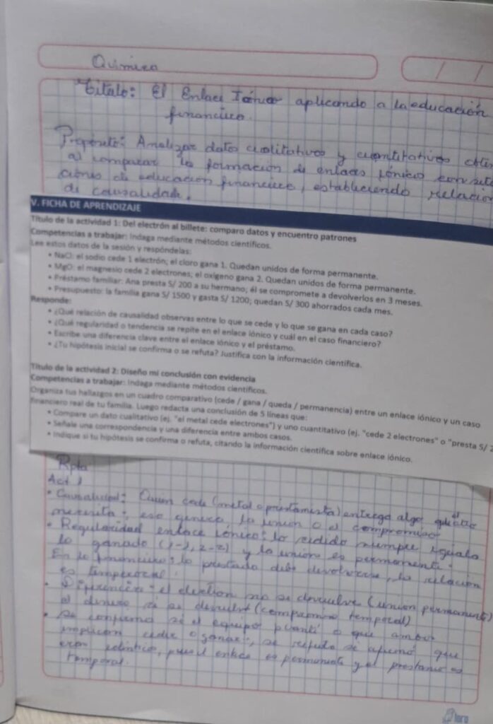 EL ENLACE IONICO APLICANDO A LA EDUCACION FINANCIERA